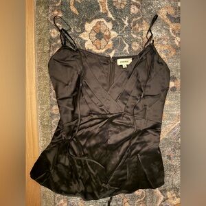 L'AGENCE Black silk  top